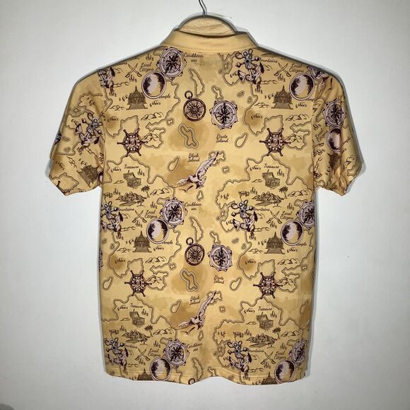 Shankitgolf Mens Short Sleeve Polo Pirate‎ Island Pattern Size XL - Picture 3 of 6
